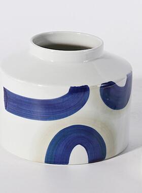 现代意简家居HVS轻奢创陶储物罐花瓶花插艺术摆瓷件样板房约软装