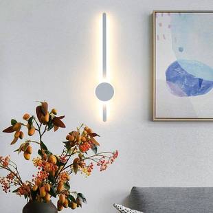 北欧室床头灯长条壁灯简约现代楼梯厅背客景卧墙轻奢542饰酒店装