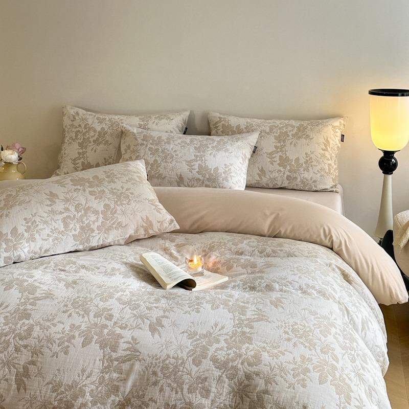 A类婴纯棉双母层纱四件套全印花床棉单宜代-168被套级亲肤裸睡床