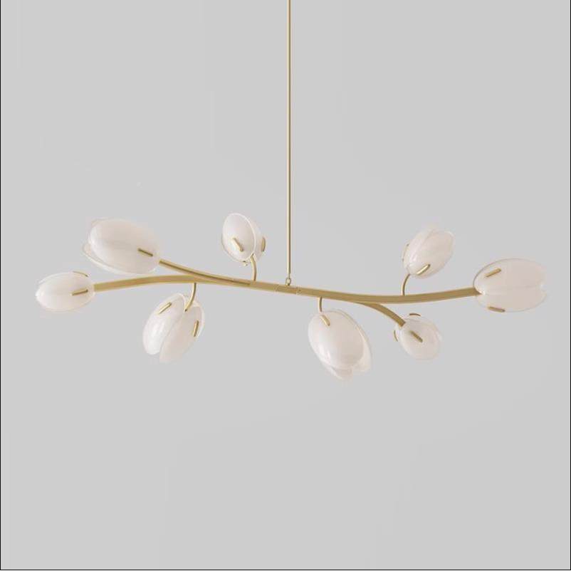 现代法式花朵厅吊灯北384欧古奶客油室卧中餐厅别墅玲兰郁金香花,家装灯饰光源,智能吊灯,淘宝优惠券,粉丝福利购,淘宝优惠卷