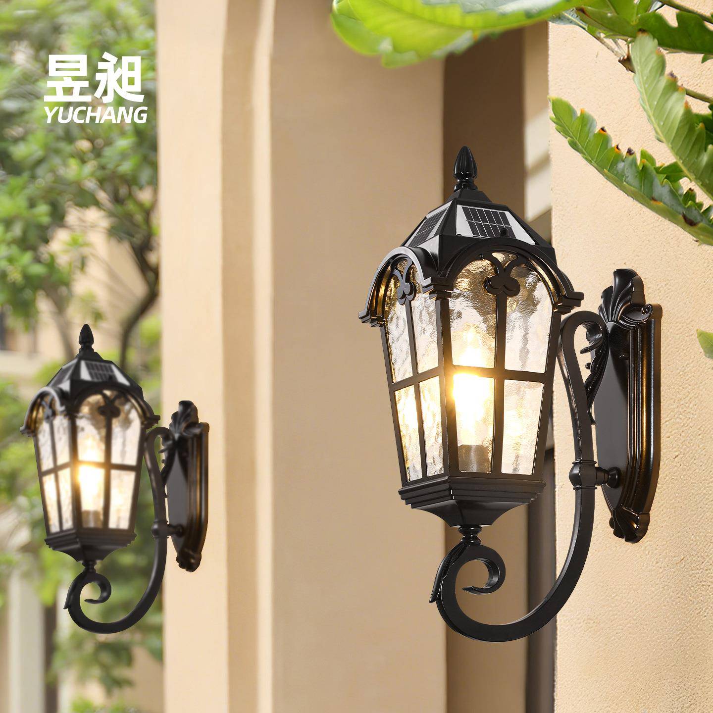 户外无品牌/壁灯太阳能壁防阳灯台水别墅室外门欧式仿古露台大庭