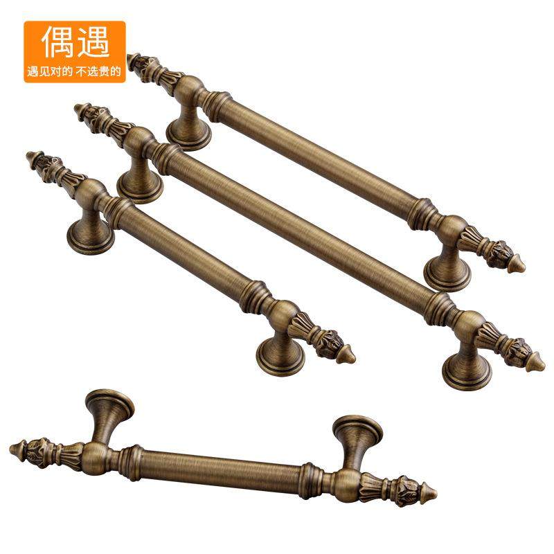 厂家销法式铜黄27634拉手古铜色直复古拉手橱柜衣柜书架鞋柜抽把