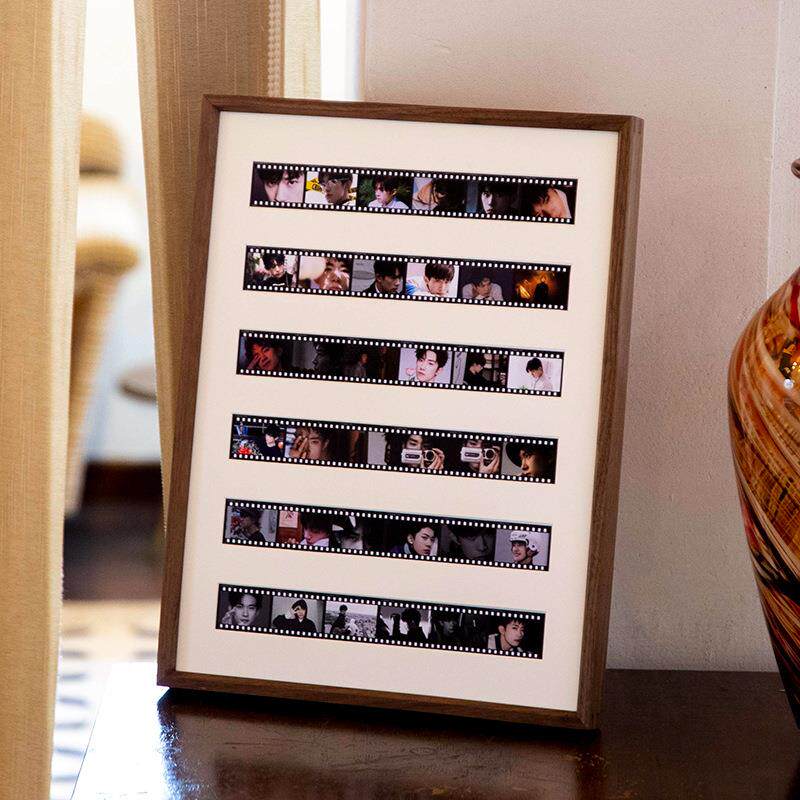 Y-榫卯30摆新款实木质框古胶片打印台相框架diy画框情复侣创意相