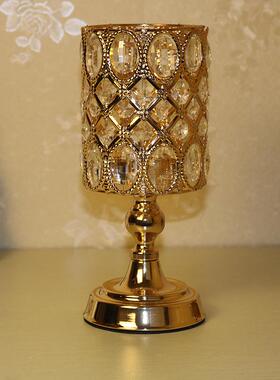 式金属摆件婚庆酒店装具用品单饰头时尚烛欧000636台创意镂空道烛