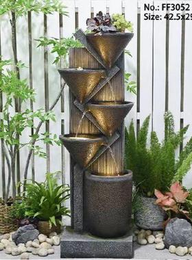 欧式禅意落地环流礼VSJ水摆景观喷泉客厅阳台院子招财循装件饰新