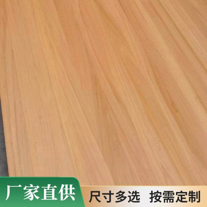 化杨木板直拼衣柜多层桌面碳大YLT芯板家具E0级大架切割拼板板榻