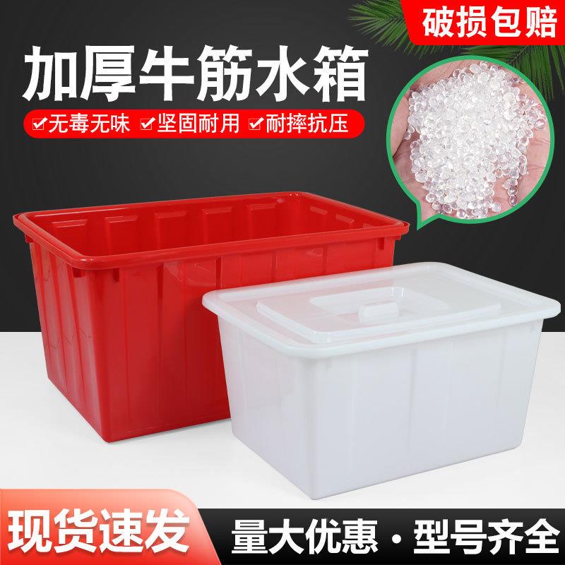 加厚牛筋塑料水箱长方泡水超产养殖养鱼形卖鱼养龟大周转瓷TPM砖