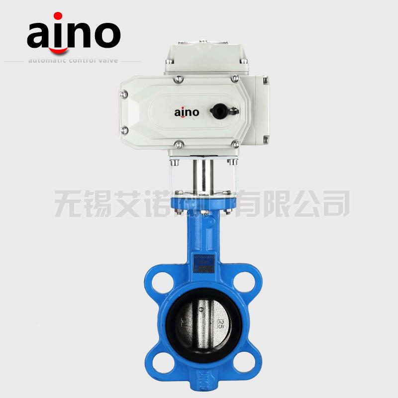 诺品直质供AD9艾71X-16对式夹电动蝶阀铸铁衬胶蝶阀DN53170-500