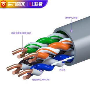 超五网线非屏类蔽国标无氧铜0.50双绞线POEPJI网络30米工程0专线