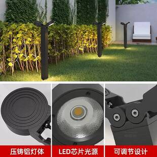 式单头双灯头草中坪灯庭灯观景草地JP-单双灯花园户院外公园亚克