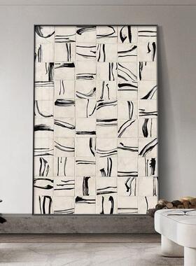 黑白灰寂格C-172子抽象装饰简约客厅背景墙挂画诧玄关走廊风壁画