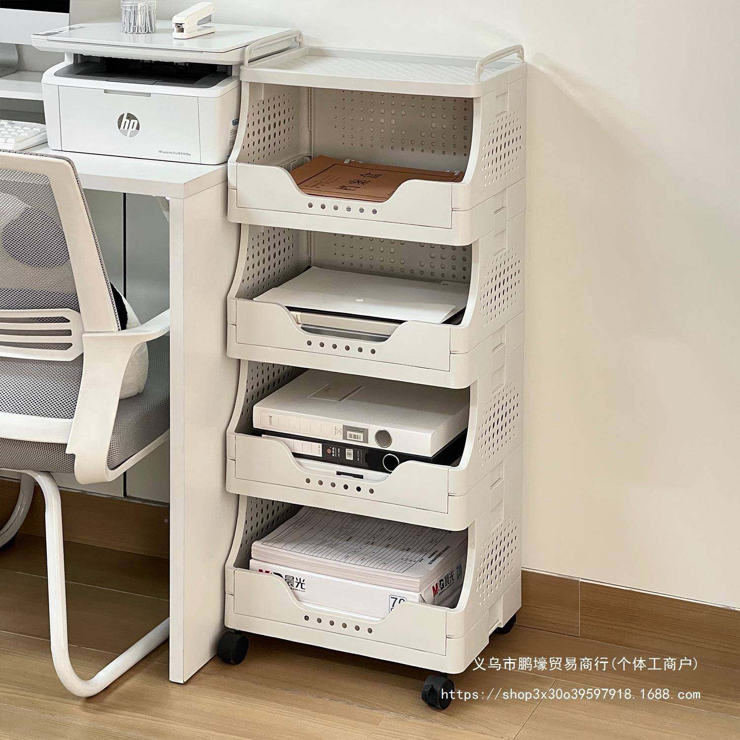 公室打印架机物架落地置小推车文件收纳架桌XBU下办多层可移动储