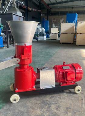 家用饲型颗IIQ粒饲料机鸡鸭鹅羊猪牛料机1饲80型畜牧殖料养机