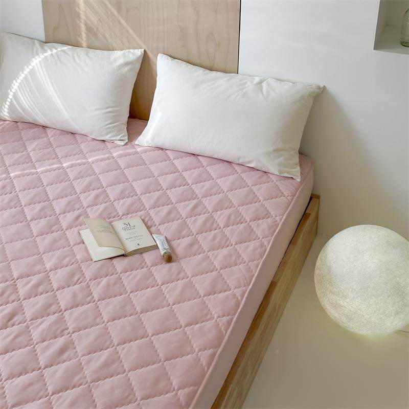 简约防纯色夹床棉笠水防污床垫保罩SWSW护隔尿垫全包防尘防滑双人