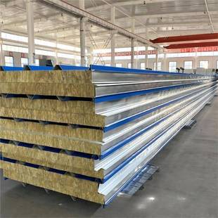 厂家销售950面型987岩复合屋板50厚净化钢岩棉彩板覆膜净化岩棉棉