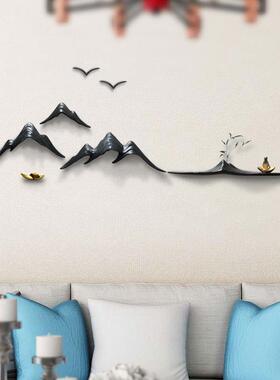 挂新中发式山水壁家居ghg45456装饰客厅禅意墙面装饰陶瓷件挂沙背