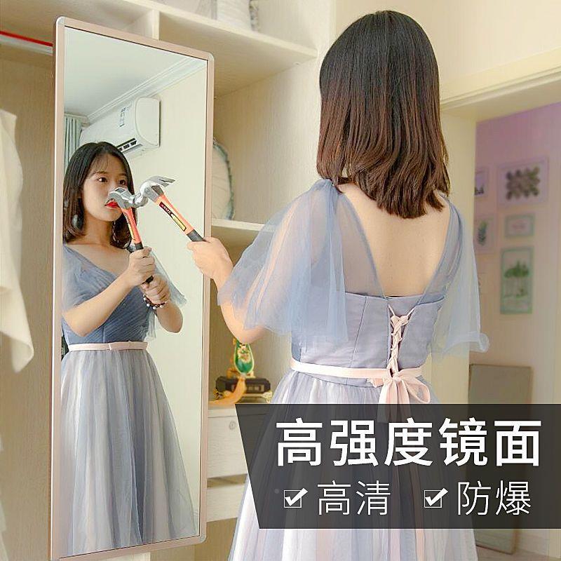 衣柜带试衣镜QDA折叠内推拉镜内穿置全身镜衣橱装伸缩镜子可旋转