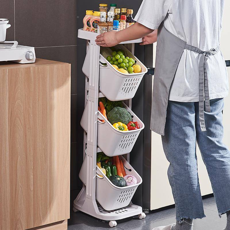 浴室厅落地置物架移动夹2018-58/小推车箱冰窄缝隙柜卫生间厨房客