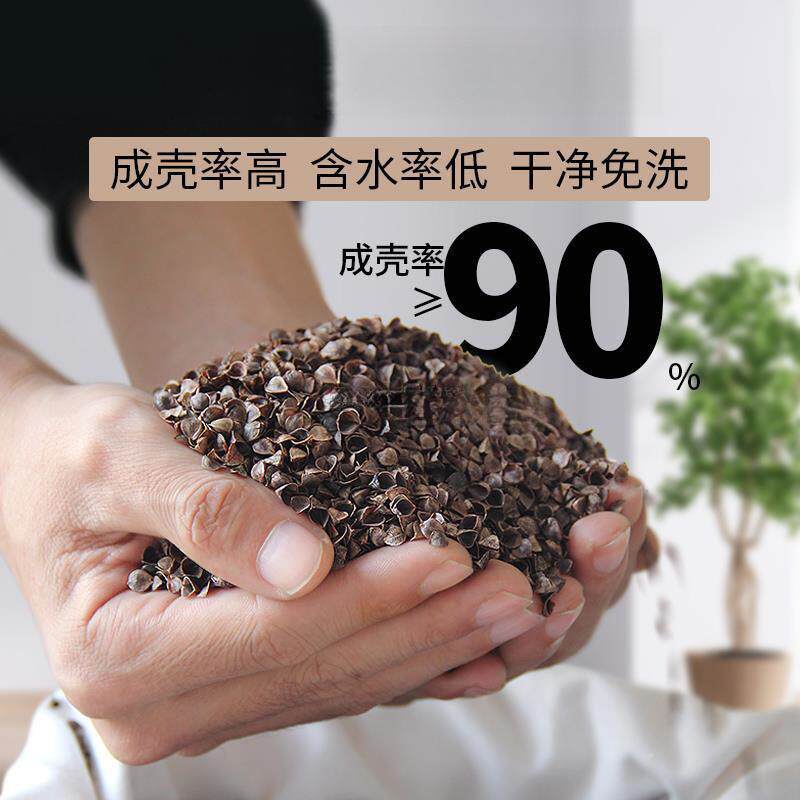 芯荞麦硬枕头男护Nx4BfCSD颈椎枕学生舍助睡眠荞麦皮壳大人整宿头