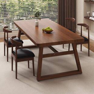 餐餐桌饮商用用小户家型客厅现代简约长方形桌桌椅子组合吃饭113