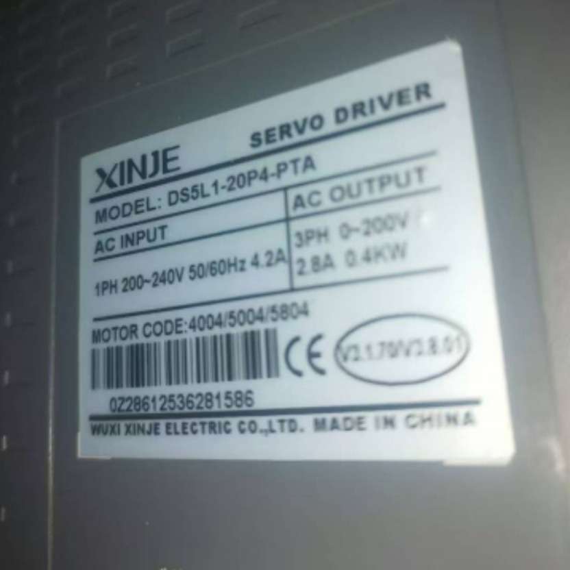 原装现货DS5L1-20P4-PTA 信捷XINJE伺服驱动器 400W控制器