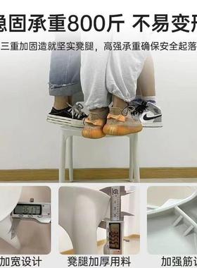 塑料椅子家加厚餐厅靠舒背椅餐椅现代简用约ELO适凳子