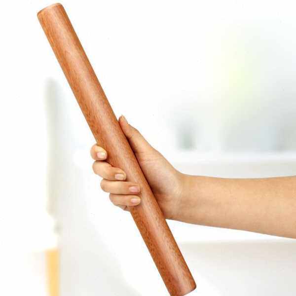结实擀面杖家用实木大号加粗面棒乌檀木揉面压面棍擀饺子皮省力