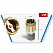 立式 铜带过滤器止回阀溢流阀带过滤配件1寸过滤铜底阀