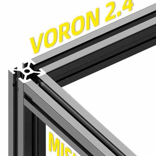 VORON24米思米铝型材NFS2020阳极氧化黑色已攻丝钻孔现货沃龙配件