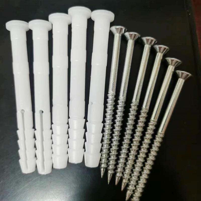 橱柜吊柜自攻螺丝加长8×80配胶套拉爆塑料膨胀管爆炸固定螺丝钉