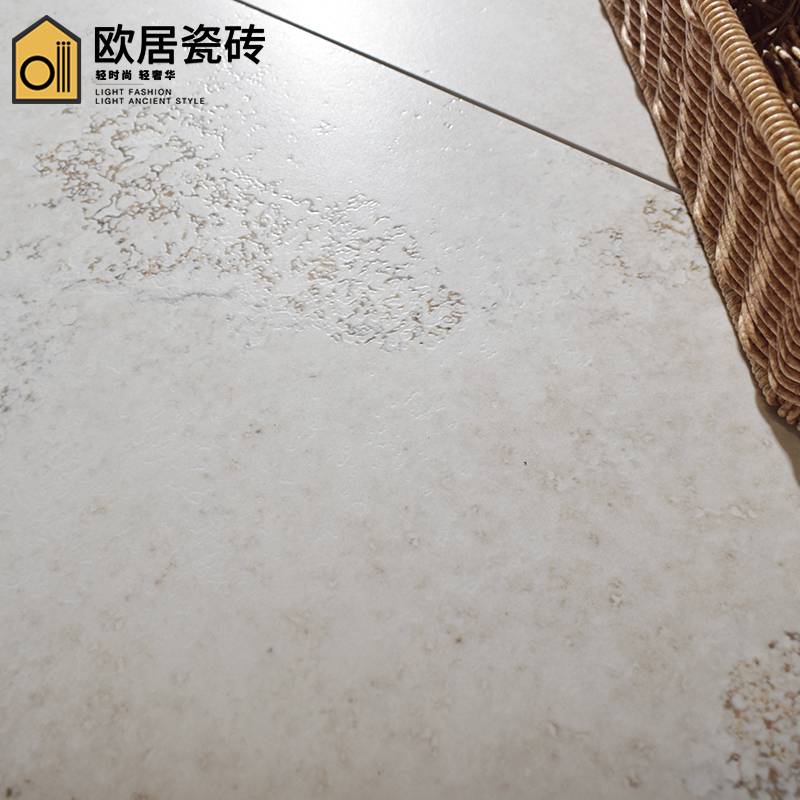 法式古堡风莱姆石仿古砖600x1200客厅防滑地砖酒店工装复古瓷砖
