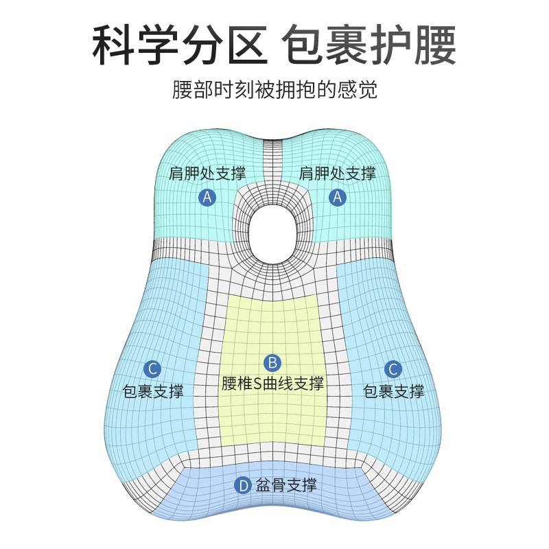 靠垫办公室腰久坐护腰孕妇腰枕腰垫座椅靠枕车用记忆棉靠背垫磁吸