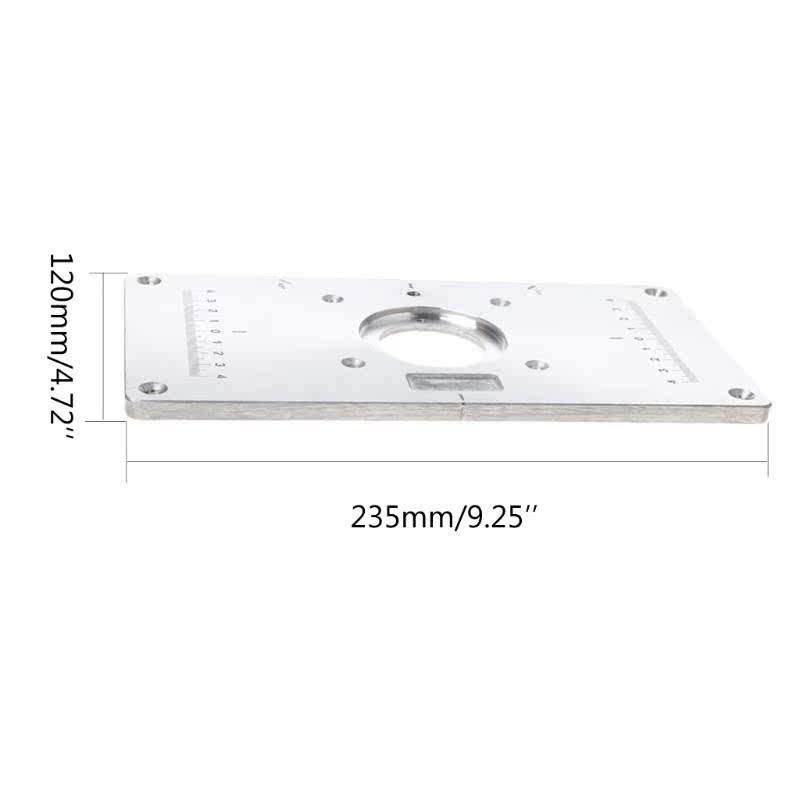 新品 235mm x 120mm x 8mm 木工修边机倒装面板 木工修边机倒装板