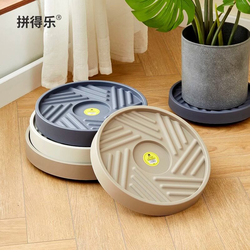 移动花盆托盘带轮底座底托接水花盘底盆栽重物万向轮滚轮圆沥水垫