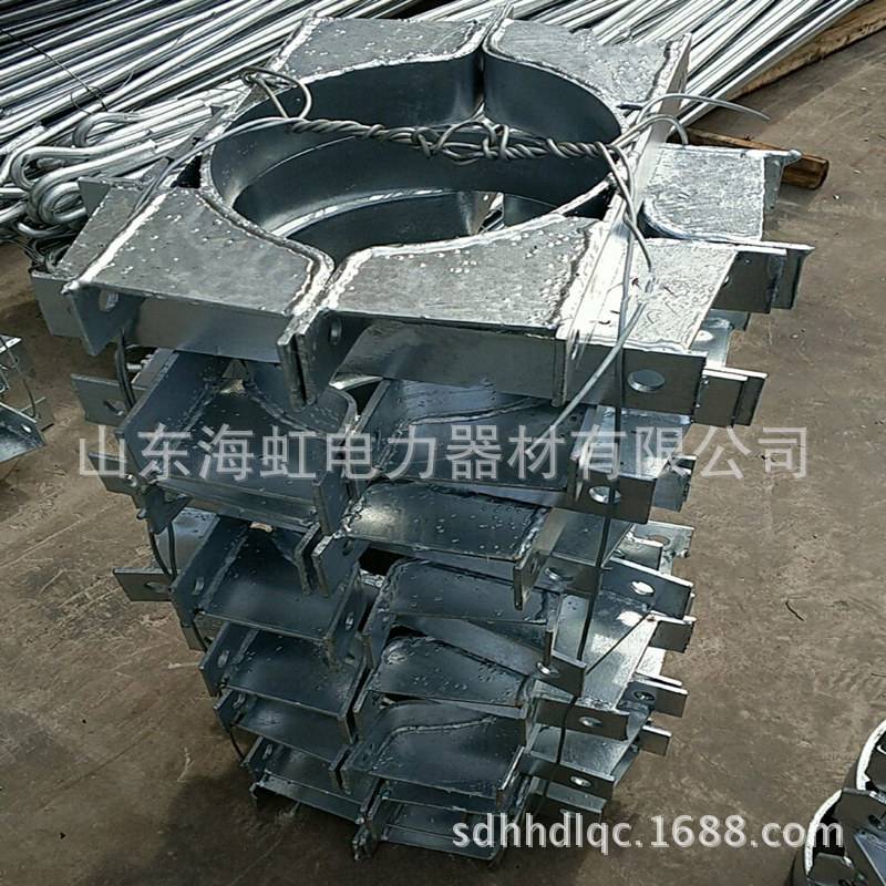 内蒙10KV变压器台架 大型组合横担 抱箍 角钢角铁横担