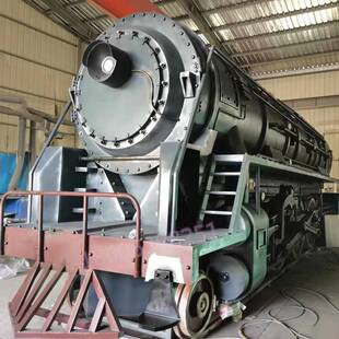 商业街区美陈静态欧式火车餐厅 复古民俗风静态模型绿皮火车头