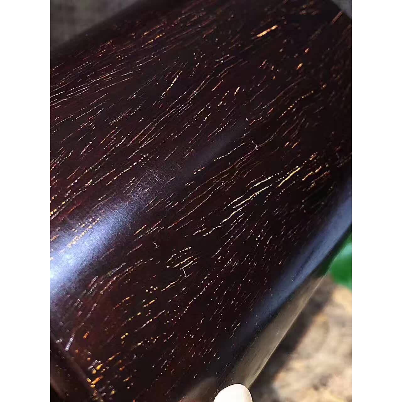 印度小叶紫檀拆房老料爆星笔筒 一木挖手工制作精细流畅9.2*7.2cm