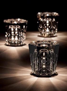 2025跨境新款创意钻石水晶台灯清吧酒吧餐桌灯氛围卧室床头小夜灯