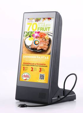 FYD-898无线视频图片播放8寸触摸屏餐厅手机充电桌面广告机