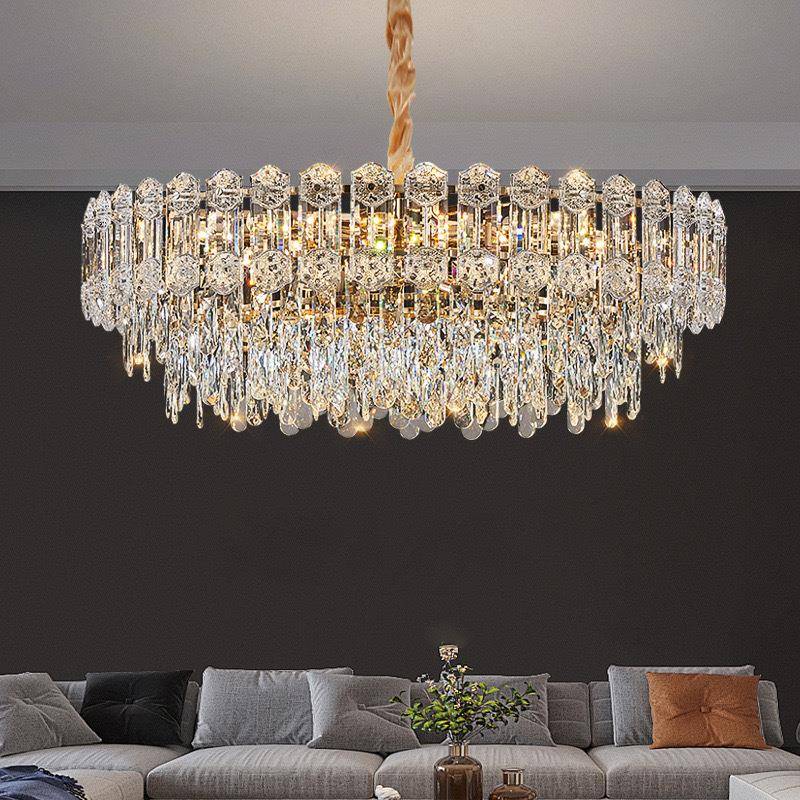 轻奢水晶灯具现代奢华大气客厅主灯主卧室房间灯法式百搭餐厅吊灯
