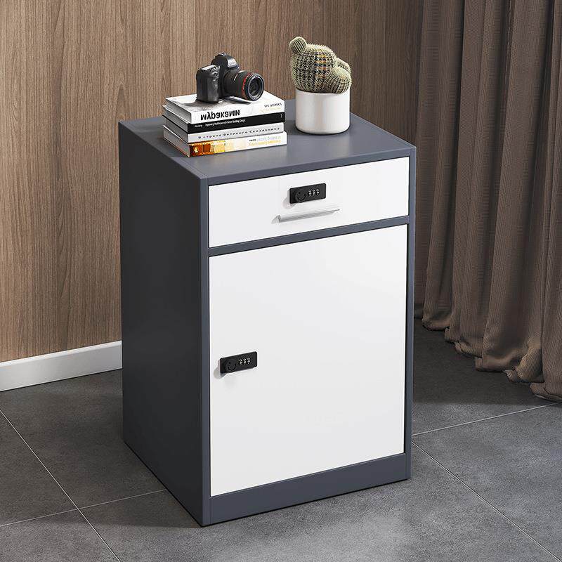 铁皮文件柜办公室储物柜桌下移动档案资料抽屉柜小柜子带锁活动Q&