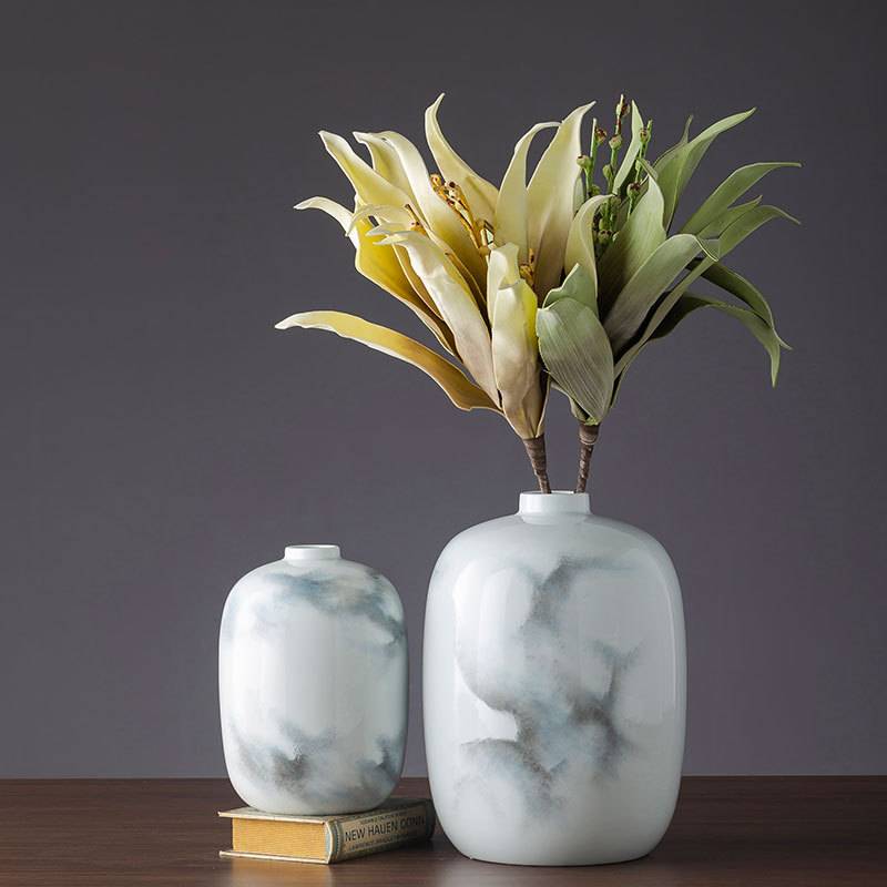 陶瓷花插摆件客厅插花装饰品现代简约创意家用餐桌青花瓷家居