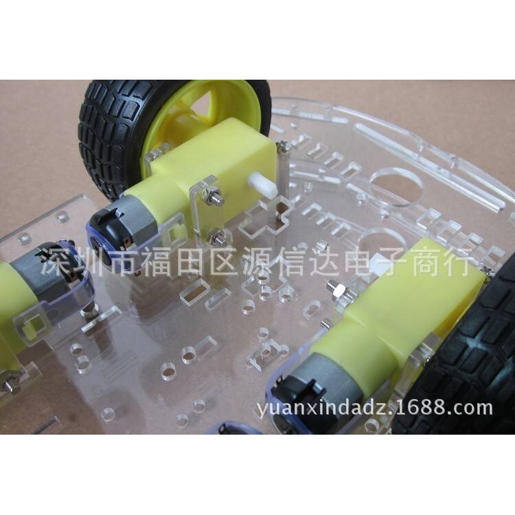 智能小车底盘 4WD 4轮驱动力实足 强磁电机 带码盘 测速 寻迹