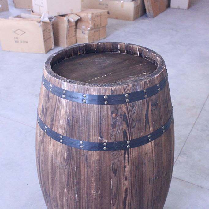大号啤酒桶婚庆旅舍酒吧装饰摄影道具橡木桶展会签到台桌高100cm