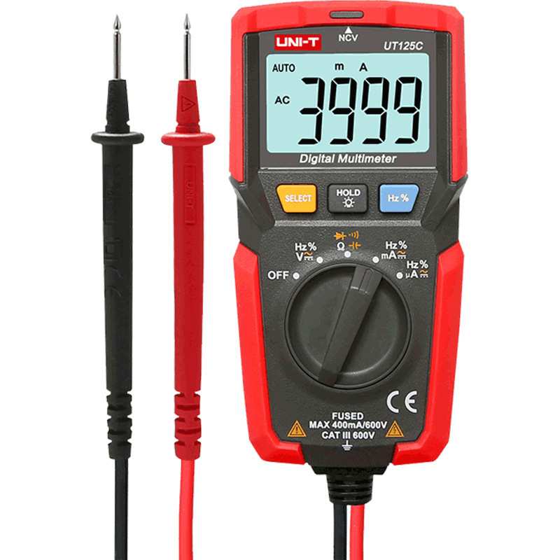 优利德万用表UT125C高精度小电容表家用维修迷你自动测防烧表
