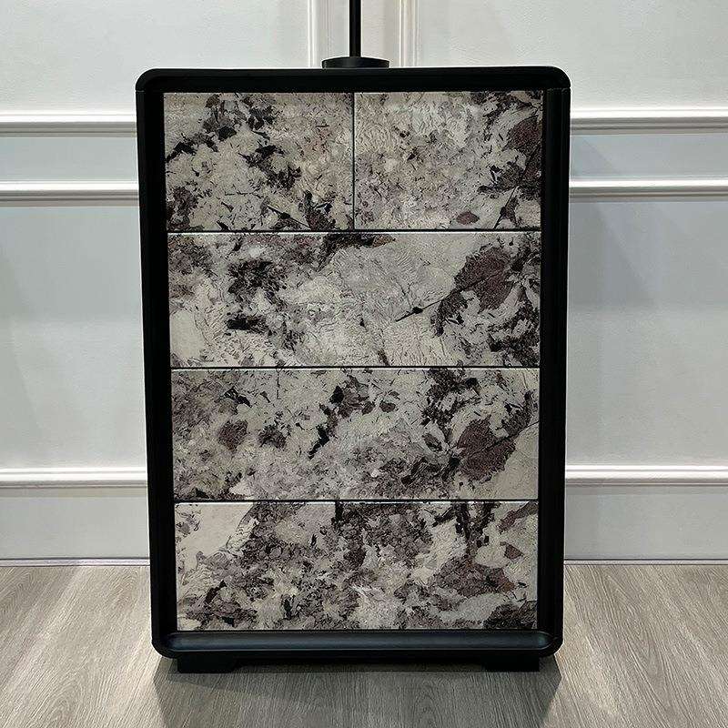 意式轻奢五斗柜实木斗柜客厅玄关柜餐边柜卧室储物柜烤漆收纳柜子