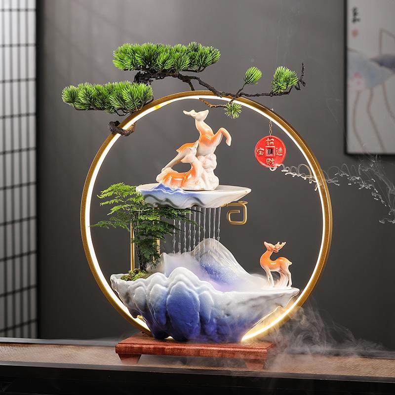 潮水招财猫招手摆件流EBQ创意国客厅办居公室桌面玄关乔迁新开业