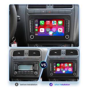 适用于大众7寸通用车583机中控屏车载导仪航安卓汽车车影一倒体像