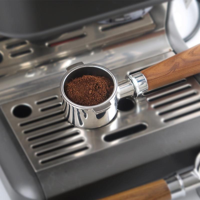 德龙双无底咖啡机手耳柄YMO带滤过碗51mm锈钢实木手柄不配件厂家