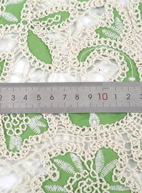 柯水溶绣花面料春股夏马甲背心天纯棉服装E12129-H面料餐桌茶几装